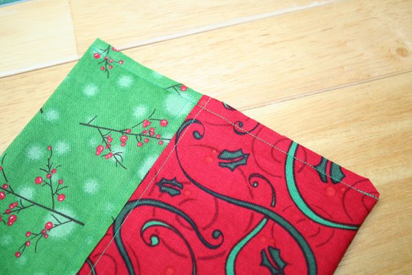 Fold narrow ends with back right side facing