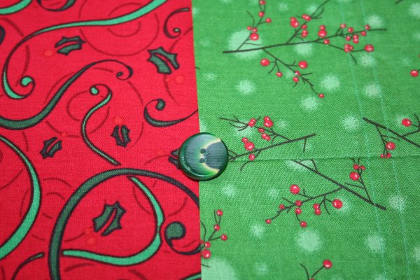 Sew a button to hold end in place