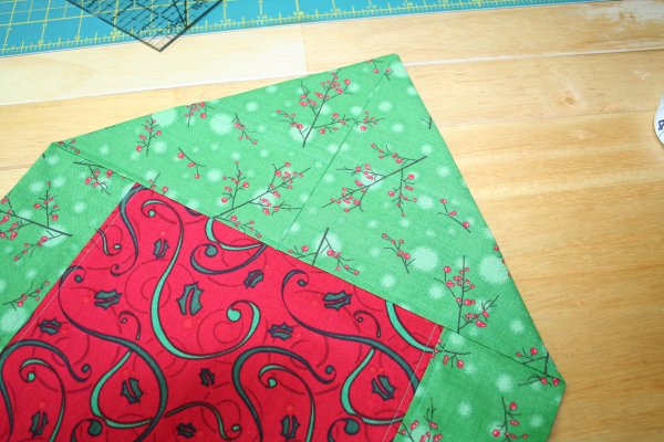 Topstitch to hold in place