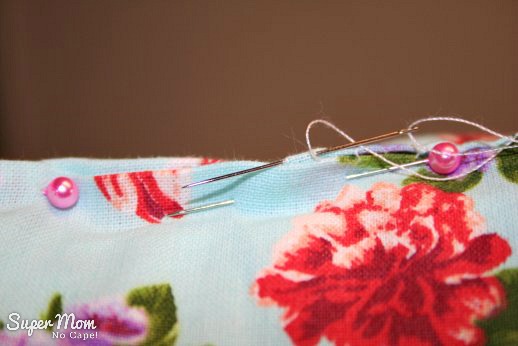 How to Sew a Basic Throw Pillow - slip stitch opening closed