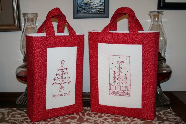Redwork Gift Bags 1