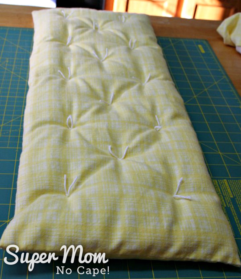 How to Make Beddring for a Doll Cradle - Mattress Tied with Cotton Yard
