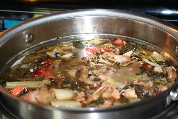 close-up of what's in pot