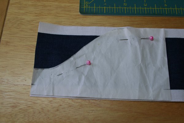 Flip pattern piece over and pin to other end