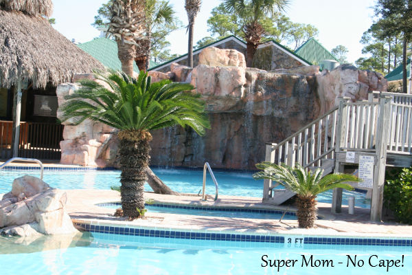 Our door pool and hot tub. During the busiesr season there is a Tiki Bar that is open as well.