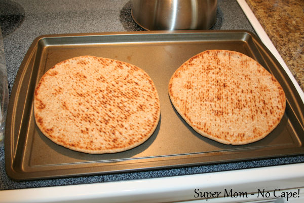 2 - Place flatbread on tray
