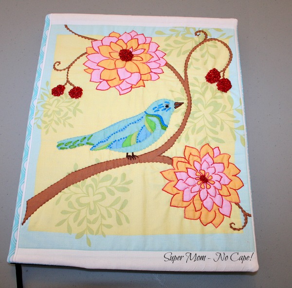 Embellished Journal Cover with Blue Bird