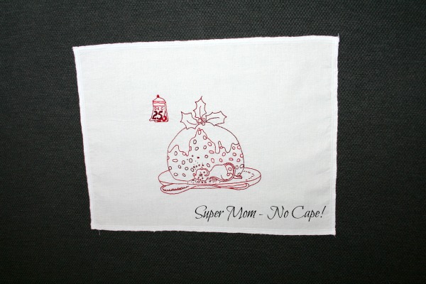 Christmas Pudding embroidery