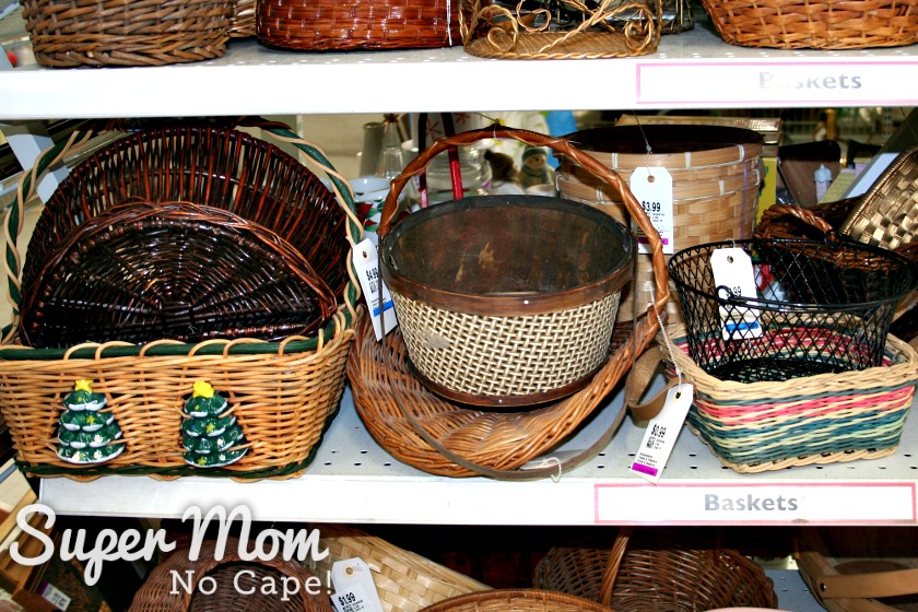 Start Collecting Baskets - Christmas Themed Baskets at Thrift Store