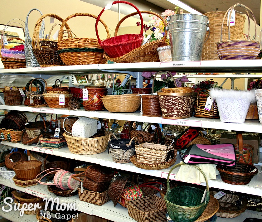 Start Collecting Baskets - Shelves Full of Baskets at Thrift Store
