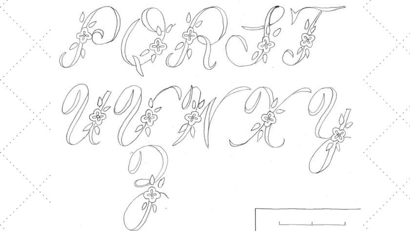 Vintage Embroidery Monday – 2″ Floral Alphabet P to Z