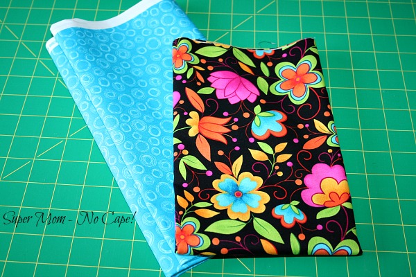 Floral and coordinating blue fabric