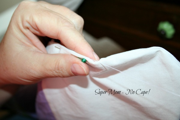 Sew the opening in the lining closed