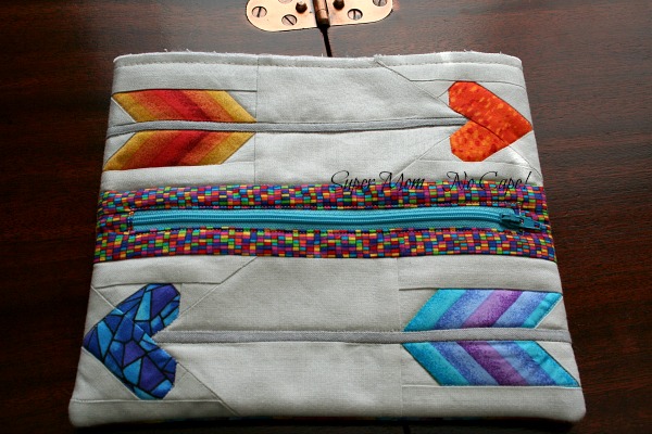 Love Struck Purse front and back sewn together