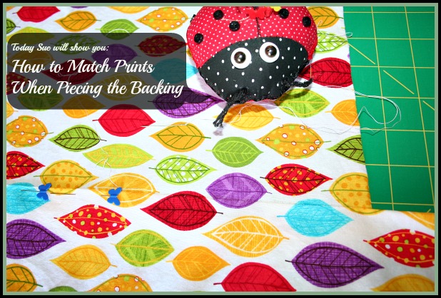 How to Match Prints When Piecing a Quilt Back