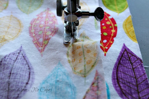 Sew along the basted line
