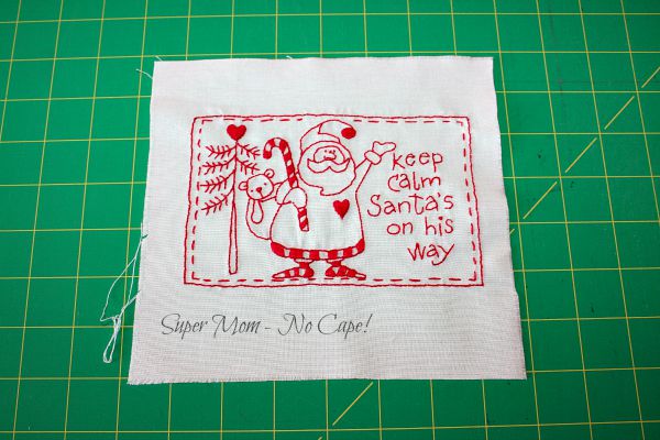 Santa is on his way embroidery