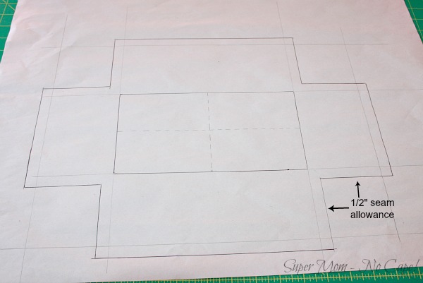 13. Add the seam allowance to the sides and ends - 2