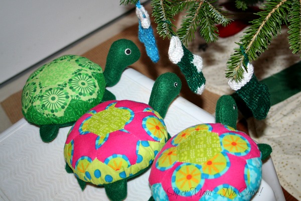 The Hexie Turtles hang their stockings