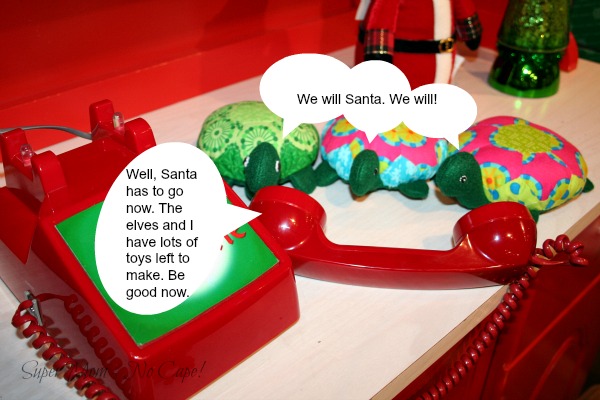 The Hexie Turtles say goodbye to Santa