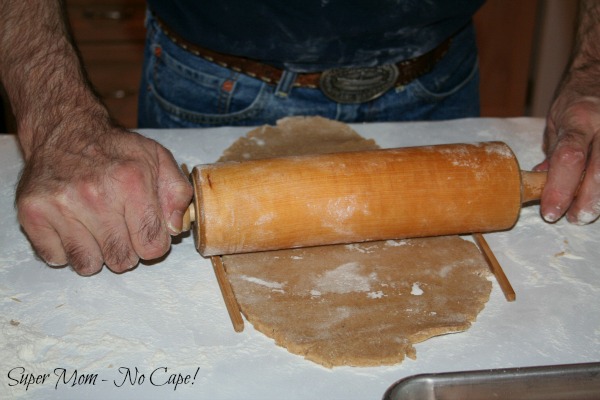 Dave's shows a neat trick for rolling the dough evenly 