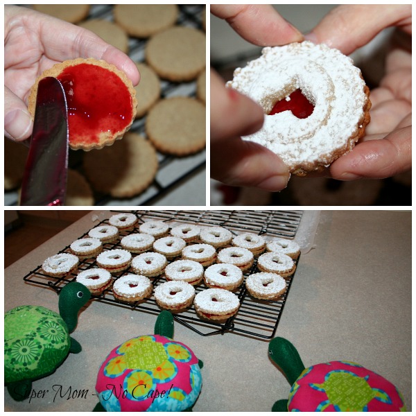 Photo Collage of putting the cookies together