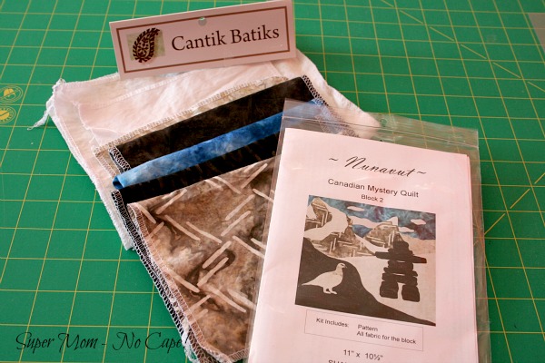 Fabrics for Nunavut block