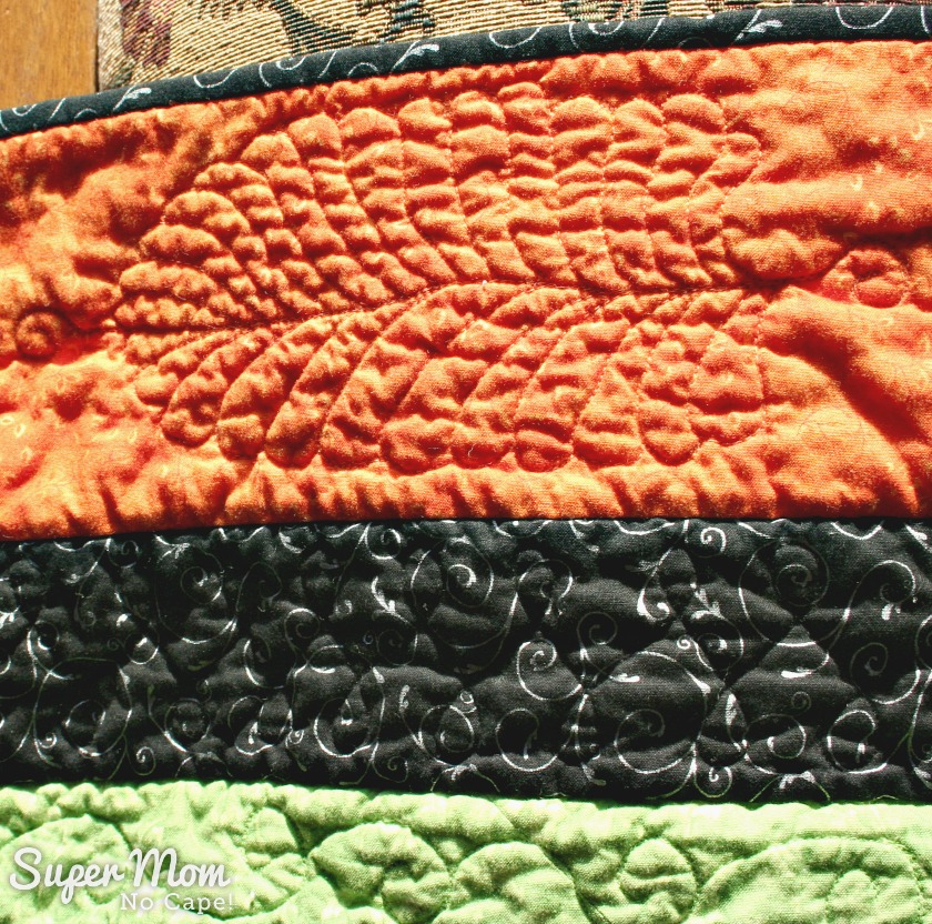 Free Motion Quilting on Oldest Daughter's quilt