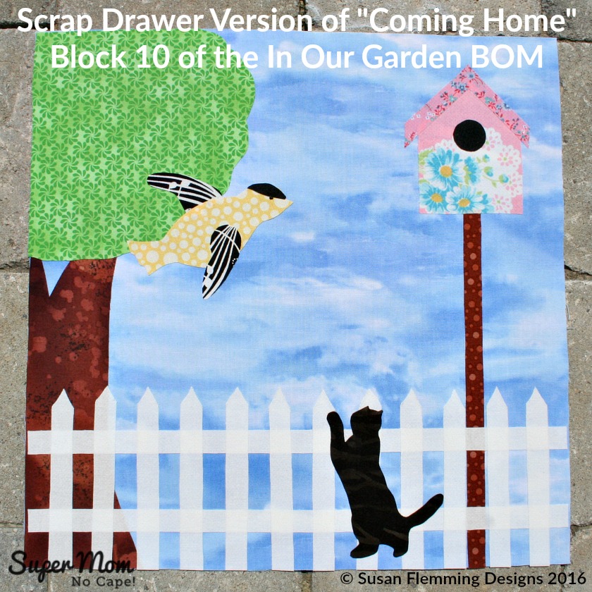 Scrap Drawer Version of Coming Home - Block 10 of the In Our Garden BOM