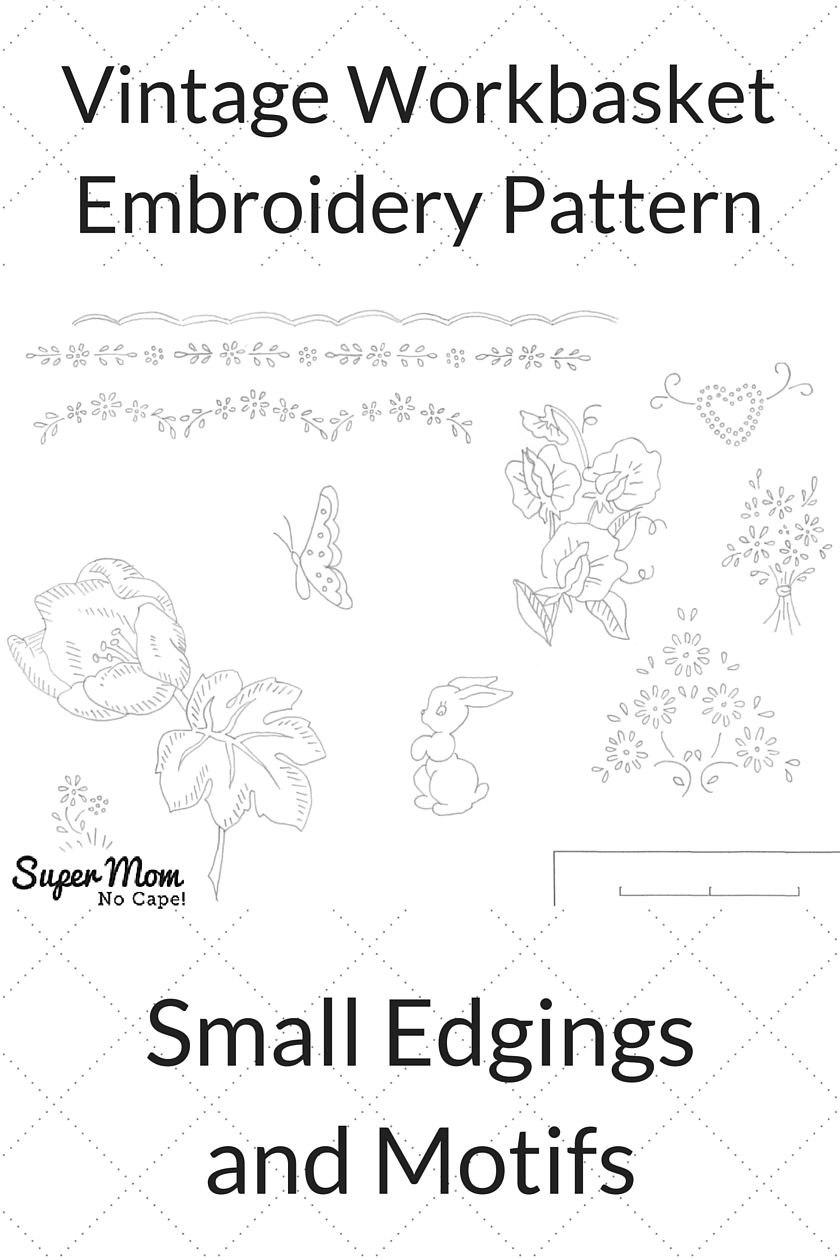 Vintage Workbasket Embroidery Pattern - Small Edgings and Motifs