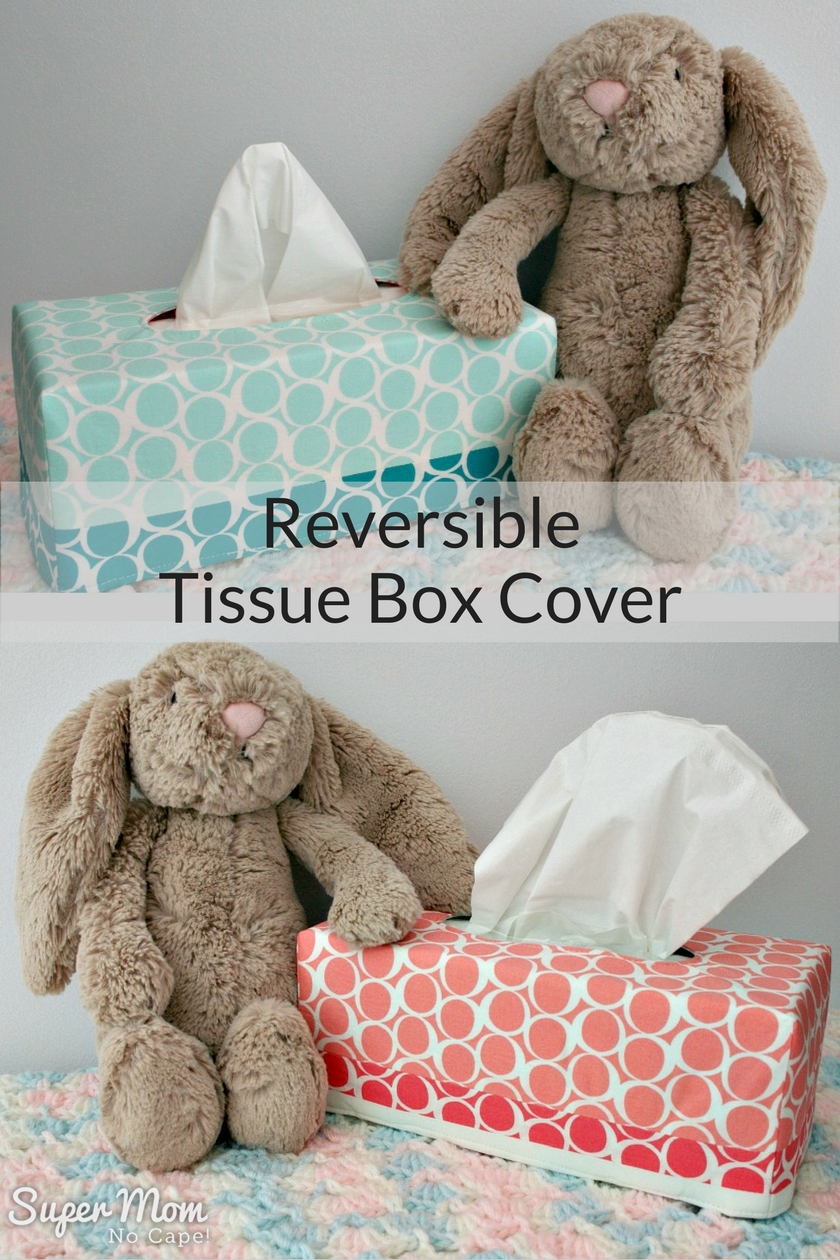 Reversible Tissue Box Cover Made with fabrics from the Round Elements line by Art Gallery Fabrics