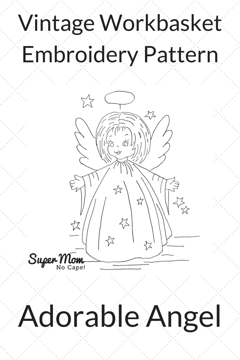 Vintage Workbasket Embroidery Pattern - Adorable Angel