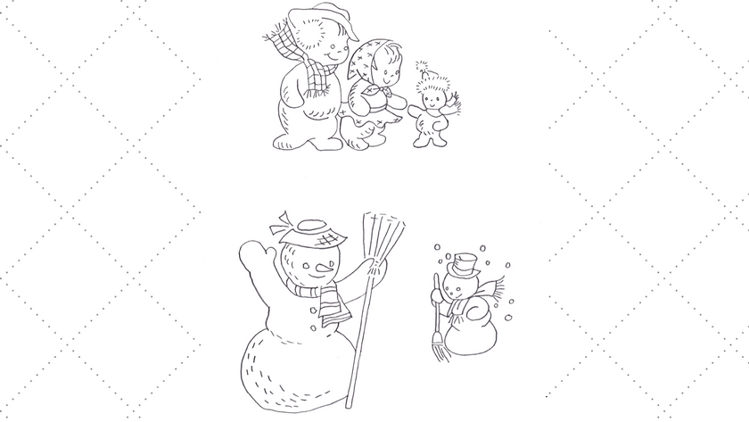 Snow Family and Snowmen Friends Embroidery Patterns