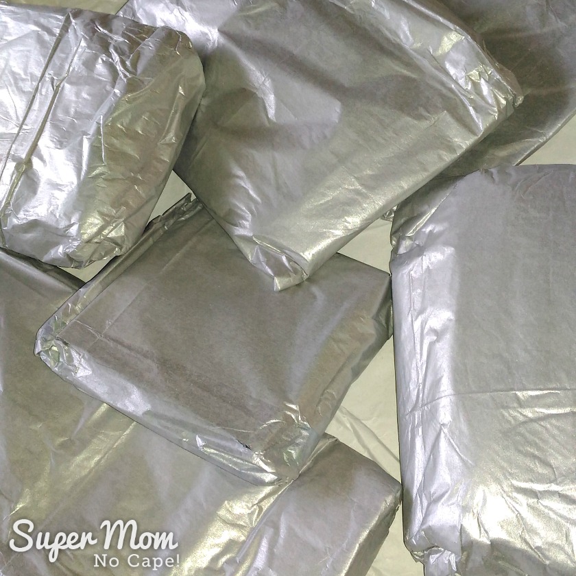 Silver wrapped gifts from Pauline