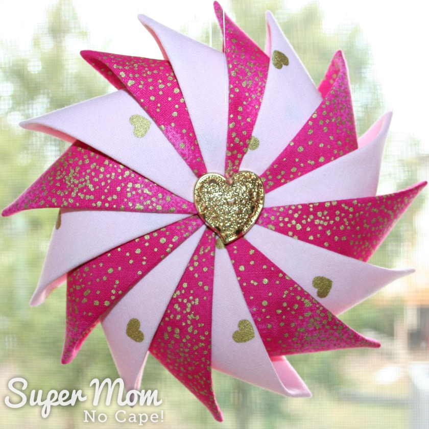 Last Minute Valentine's Gifts - Pink Heart Prairie Point Star Ornament