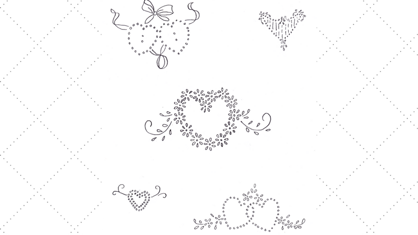 Five Small Vintage Heart Embroidery Patterns
