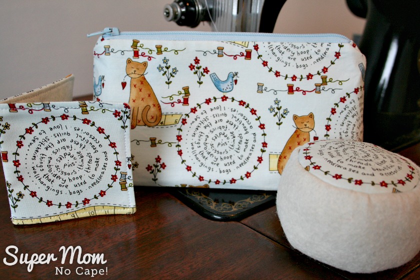Zippered Pouch, Pincushion and Needle Book - 100th Stitchery Link Party Giveaway Prize