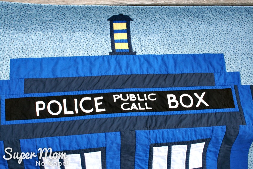 Dr Who Tardis Quilt - Police Public Call Box sign