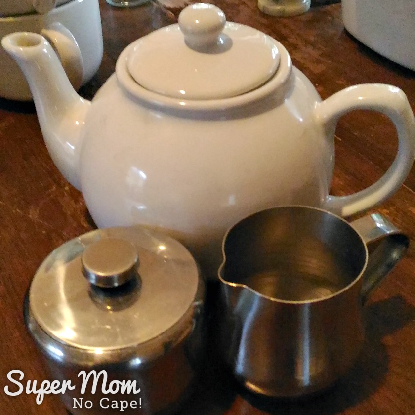 How to Set Up a Kitchen on the Cheap - teapot sugar bowl and creamer