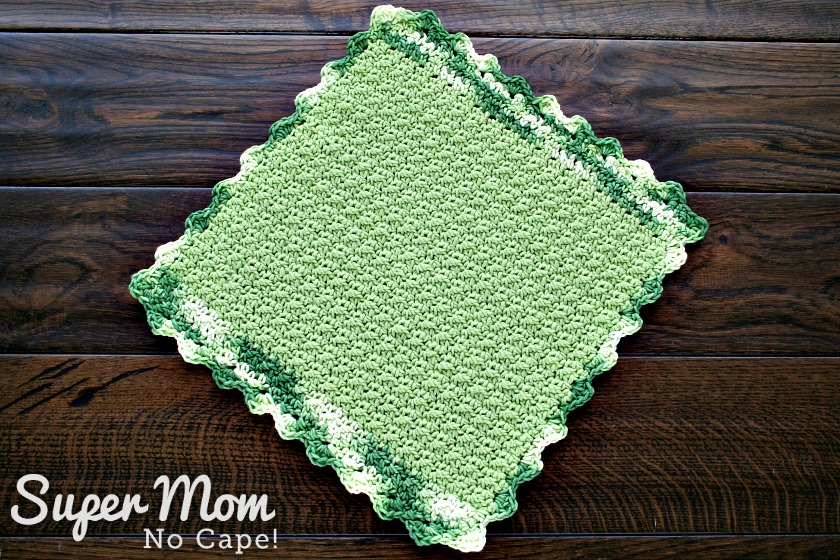 Crocheted Seed Stitch Dishcloth Pattern - made with leftover yarn