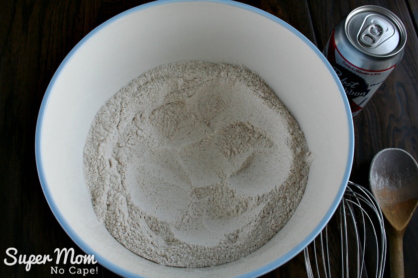 Herbed Beer Bread - make a well in the center of the dry ingredients