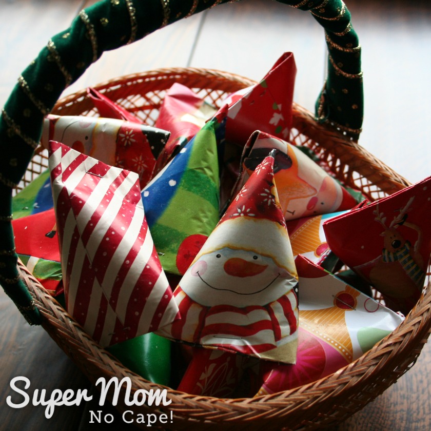 Halloween Treat to Christmas Party Favor - Basket Full of Christmas Party Favors