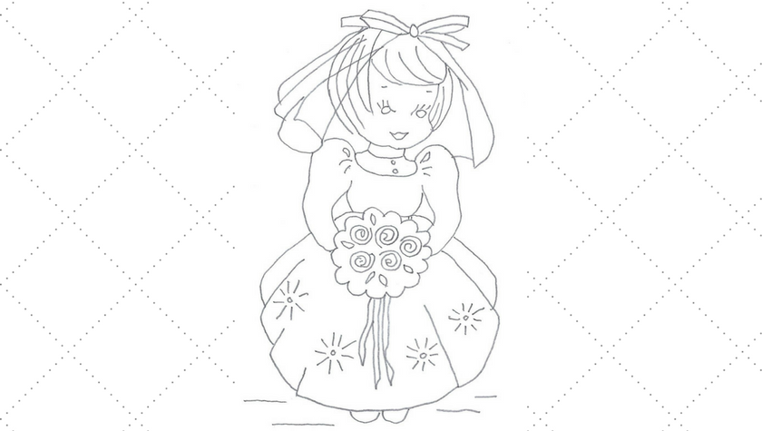Bride Embroidery Pattern