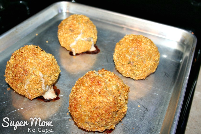 Gluten Free Baked Scotch Eggs - remove baked scotch eggs from the oven