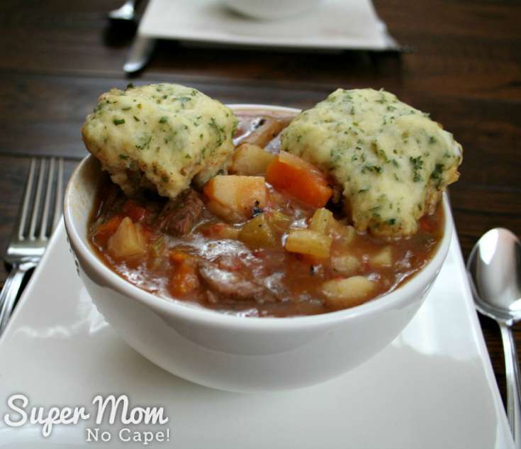 Beef Stew with Dumplings - 19 Photo of Beef Stew and Dumplings on table