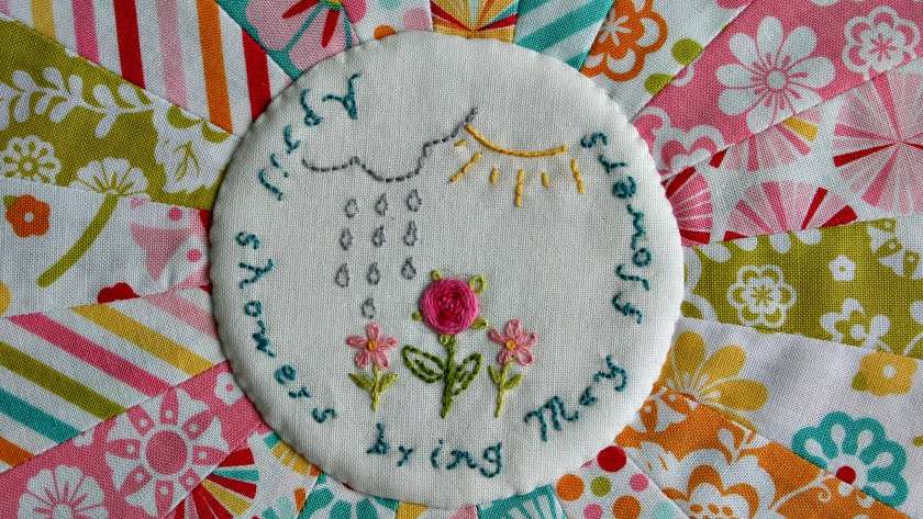 April Showers Embroidery Pattern