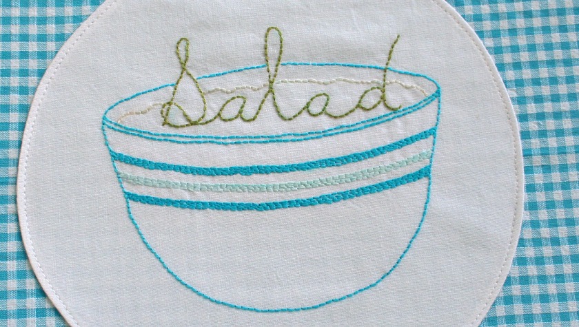 Salad Bowl Embroidery Pattern