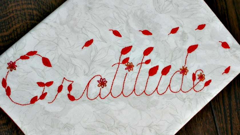 Gratitude Embroidery Pattern