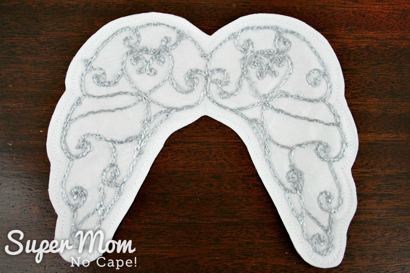Embroidered Angel Wings cut out