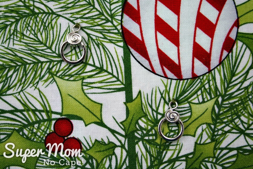 Toggle clasps sewn to tree branches